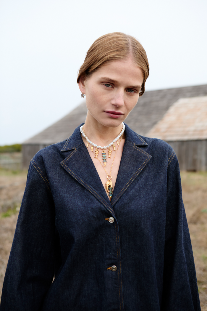 Chan Luu Orris Necklace White Pearl Mix Necklaces