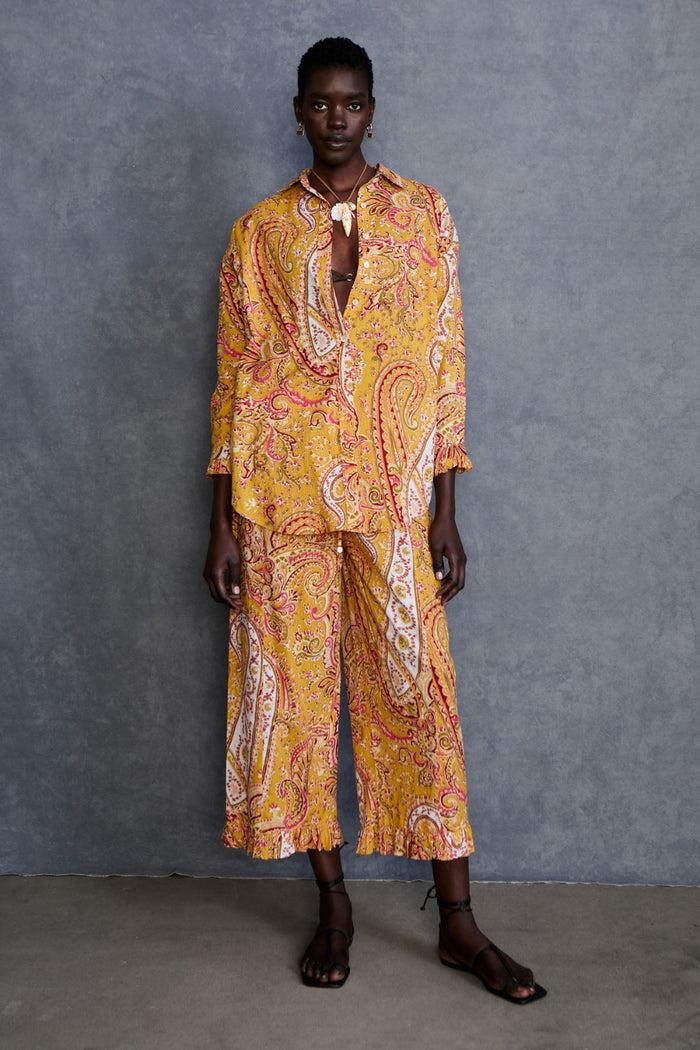 chan luu Paisley Printed Set Marigold RTW