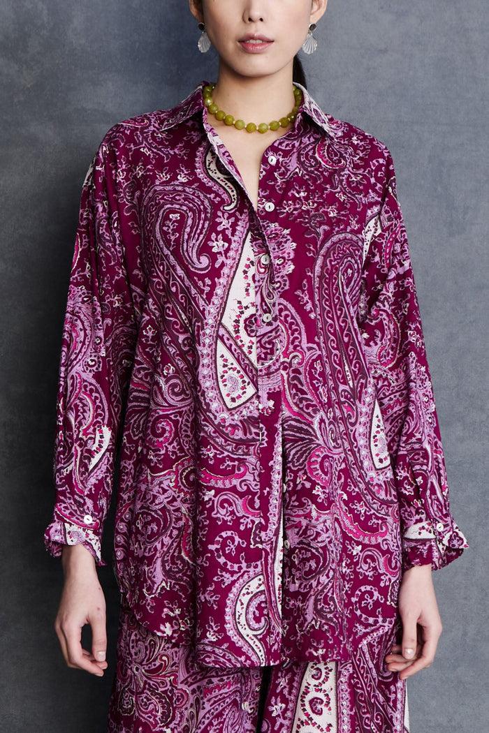 Chan Luu Paisley Printed Set Purple RTW