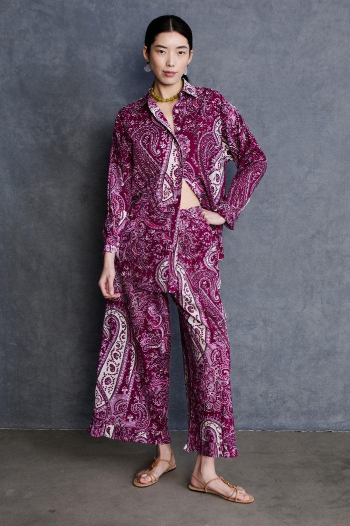 Chan Luu Paisley Printed Set Purple RTW