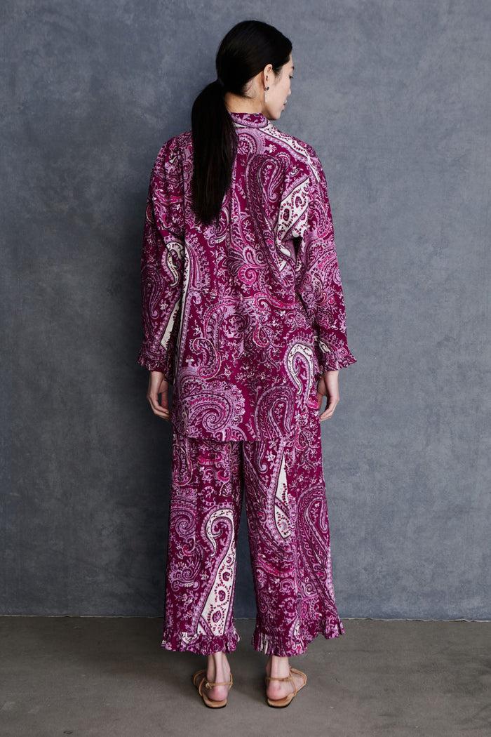 Chan Luu Paisley Printed Set Purple RTW