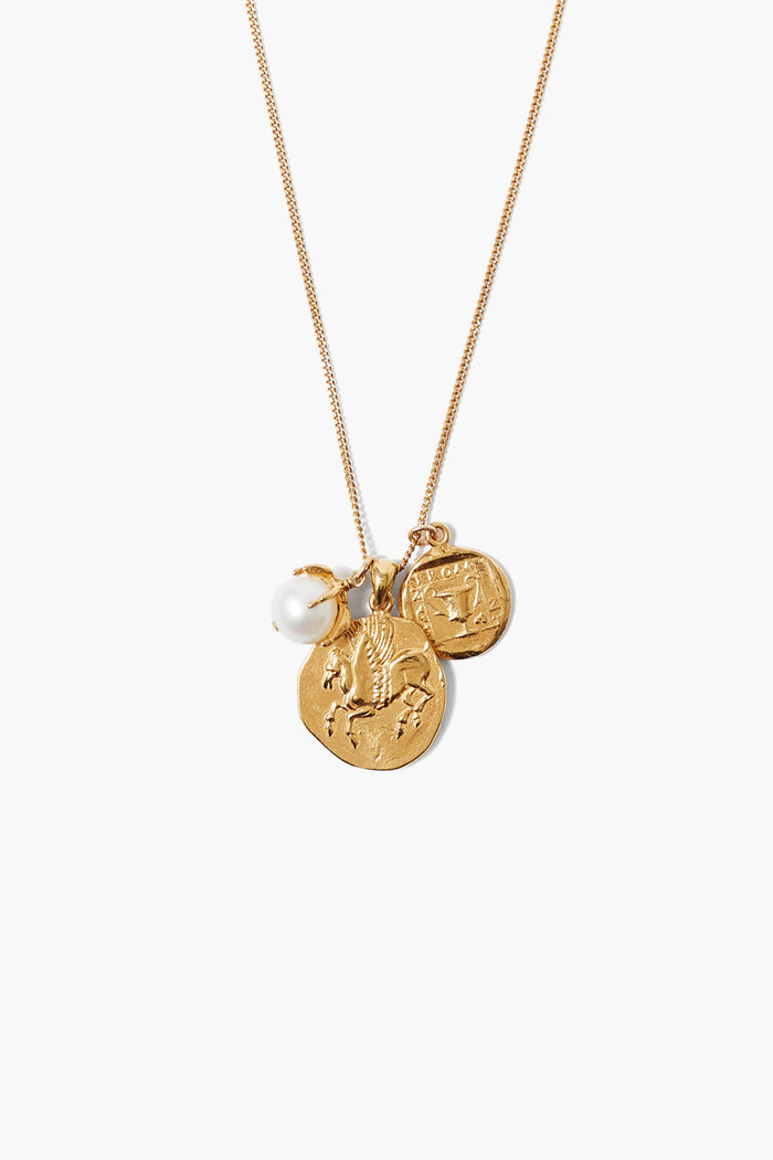 chan luu Pegasus Charm Necklace Gold Mix Necklaces