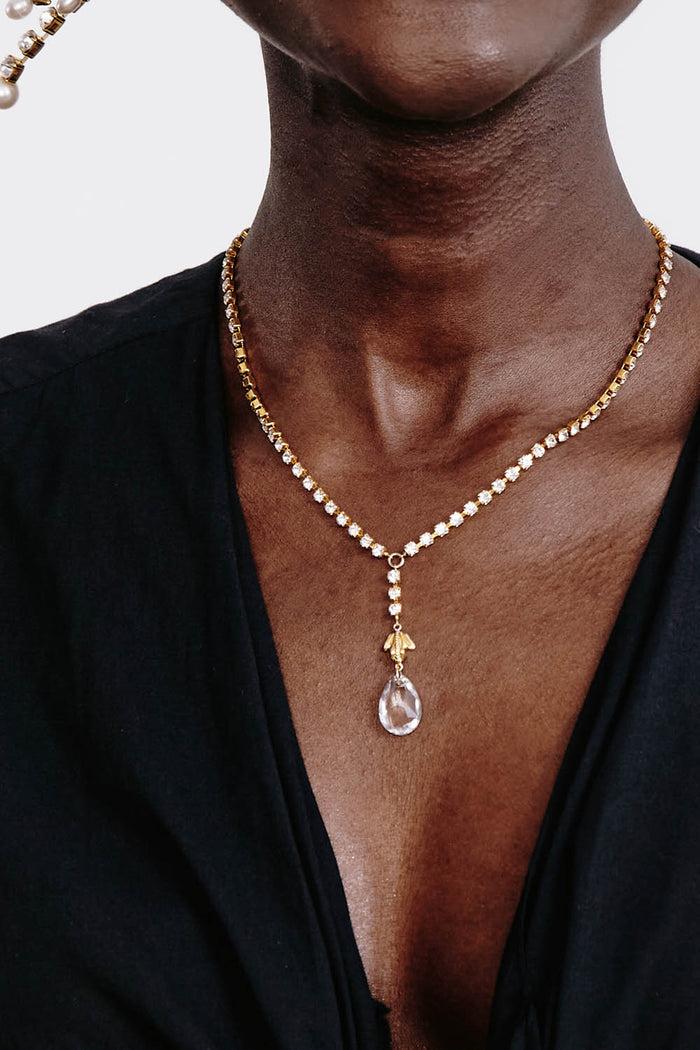 Chan Luu Pippa Drop Necklace Crystal Necklaces