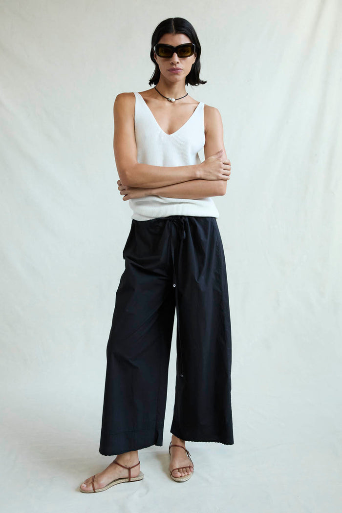 chan luu Ramona Poplin Pant Caviar RTW
