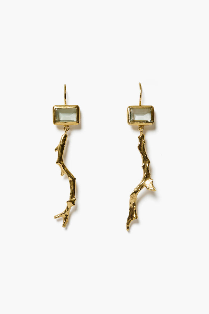 chan luu Reef Earrings Green Amethyst Earrings