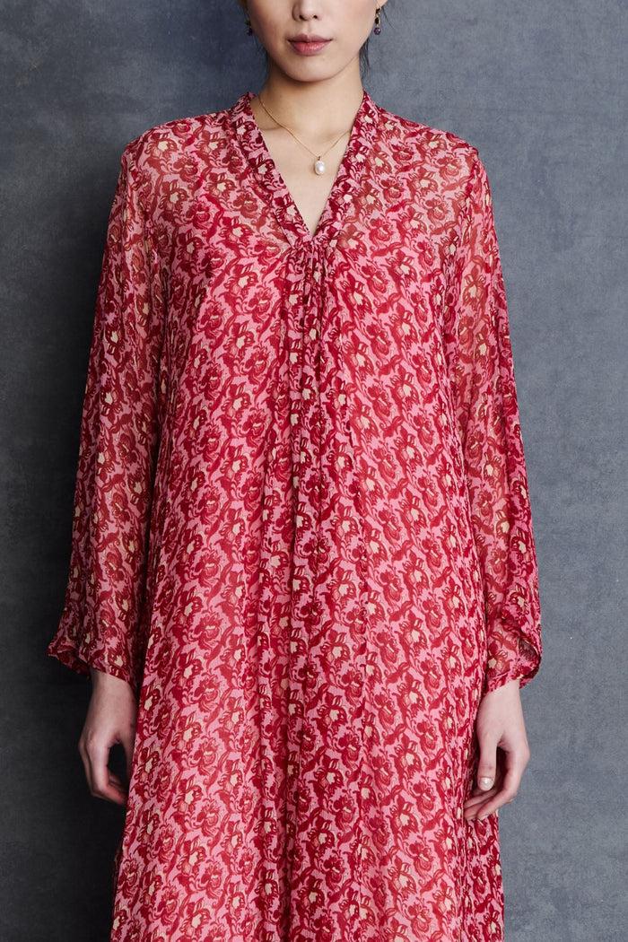 Chan Luu Renata Silk Chiffon Dress Pink RTW