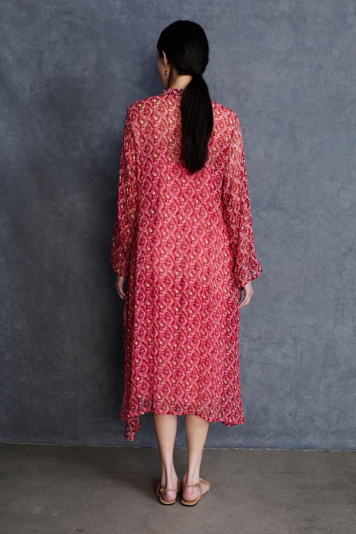 Chan Luu Renata Silk Chiffon Dress Pink RTW