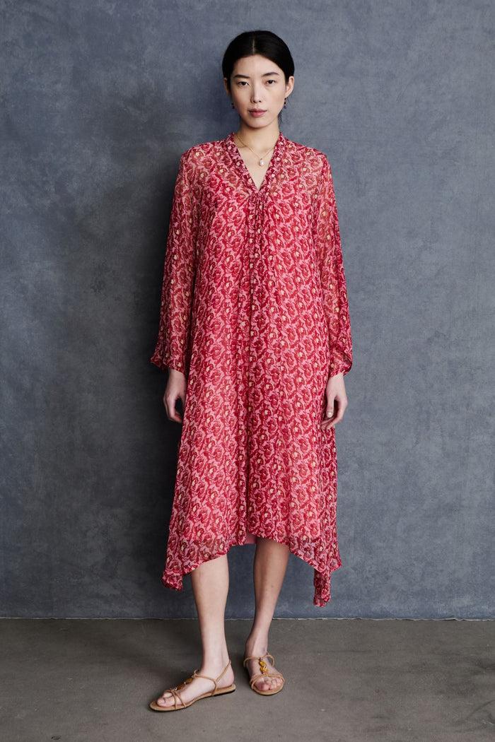 chan luu Renata Silk Chiffon Dress Pink RTW