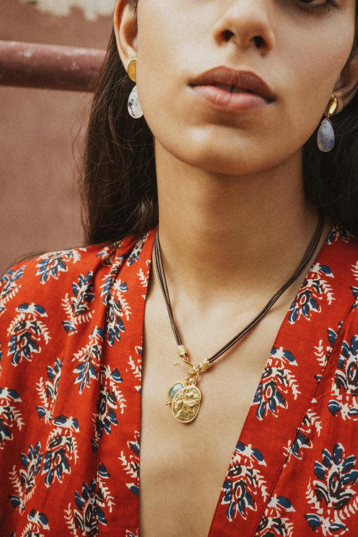 Chan Luu Roma Charm Necklace Emerald Mix Necklaces