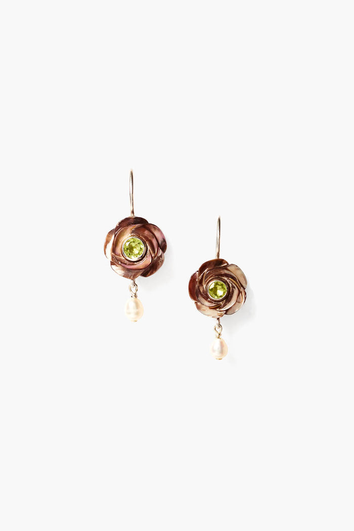 chan luu Rosalie Earrings Brown MOP Earrings