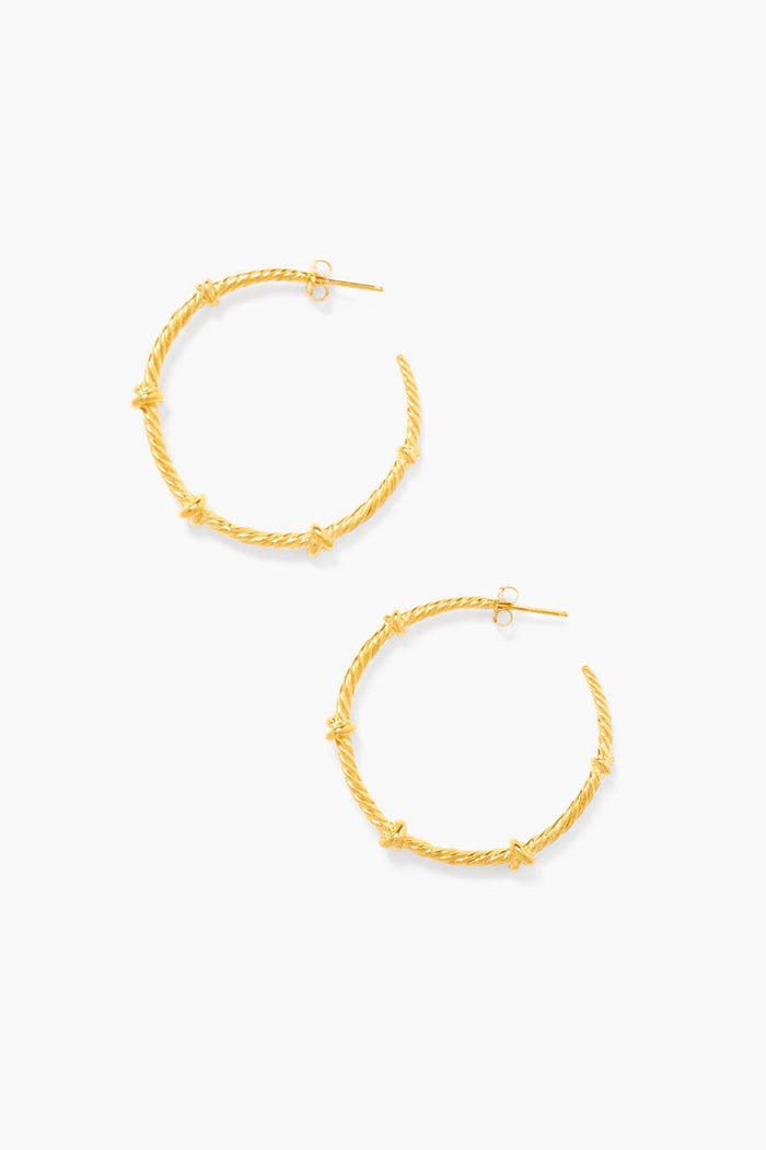 chan luu Sailor Hoops Maxi Gold Earrings