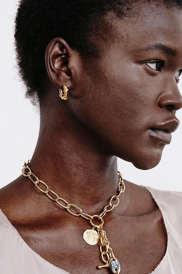 Chan Luu Sailor Puffy Hoops Gold Earrings