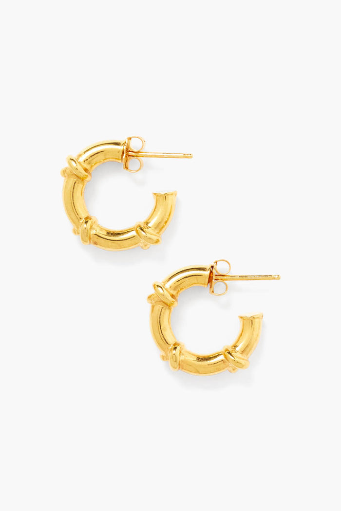 chan luu Sailor Puffy Hoops Gold Earrings