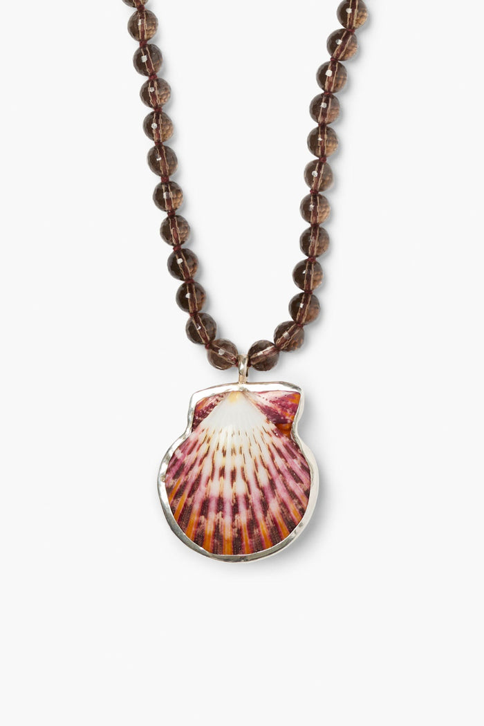 chan luu Scallop Necklace Smoky Quartz Necklaces