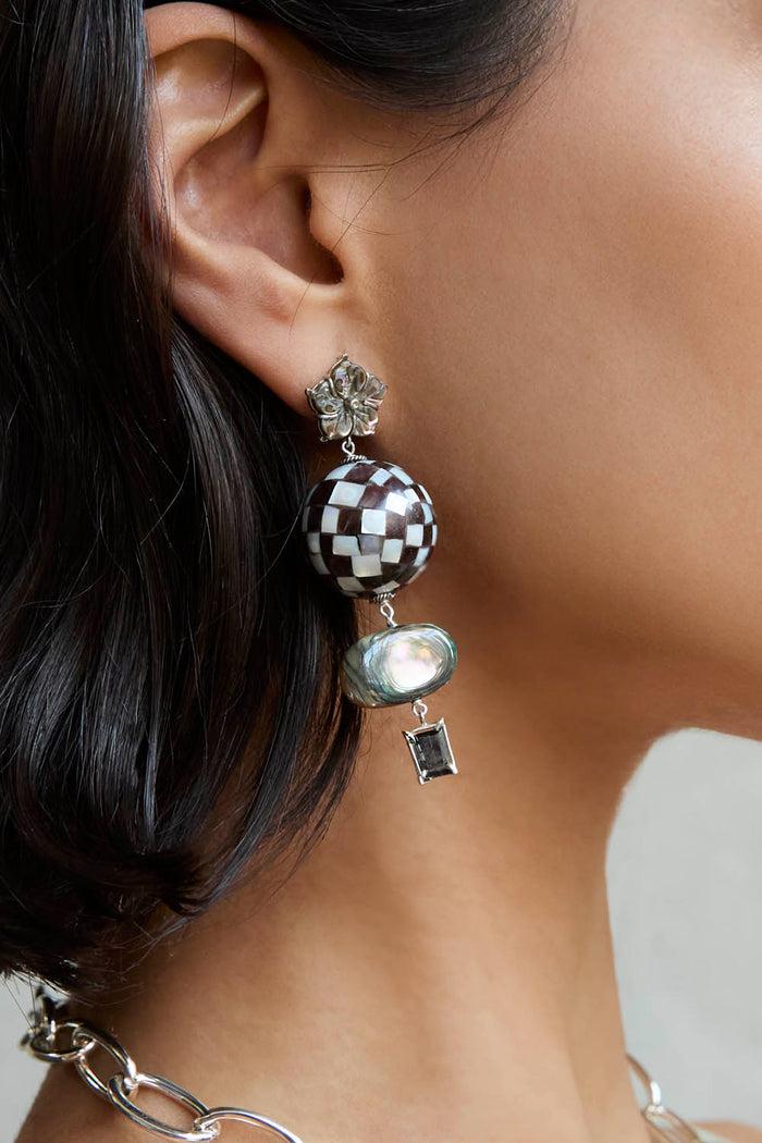 Chan Luu Sebastian Earrings Brown MOP Mix Earrings