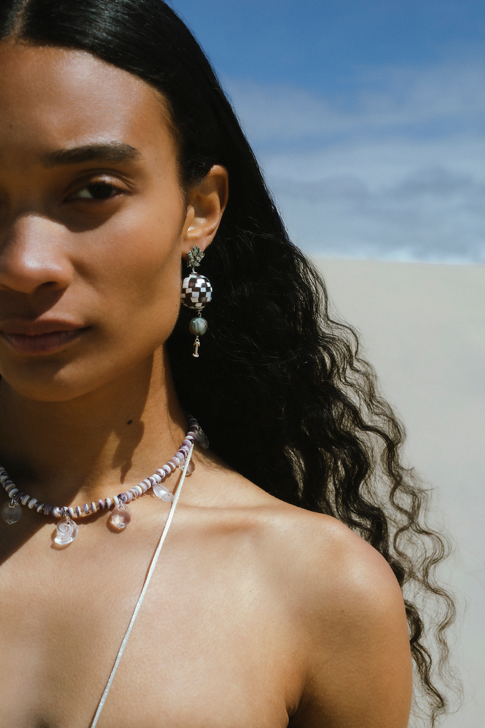 Chan Luu Sebastian Earrings Brown MOP Mix Earrings