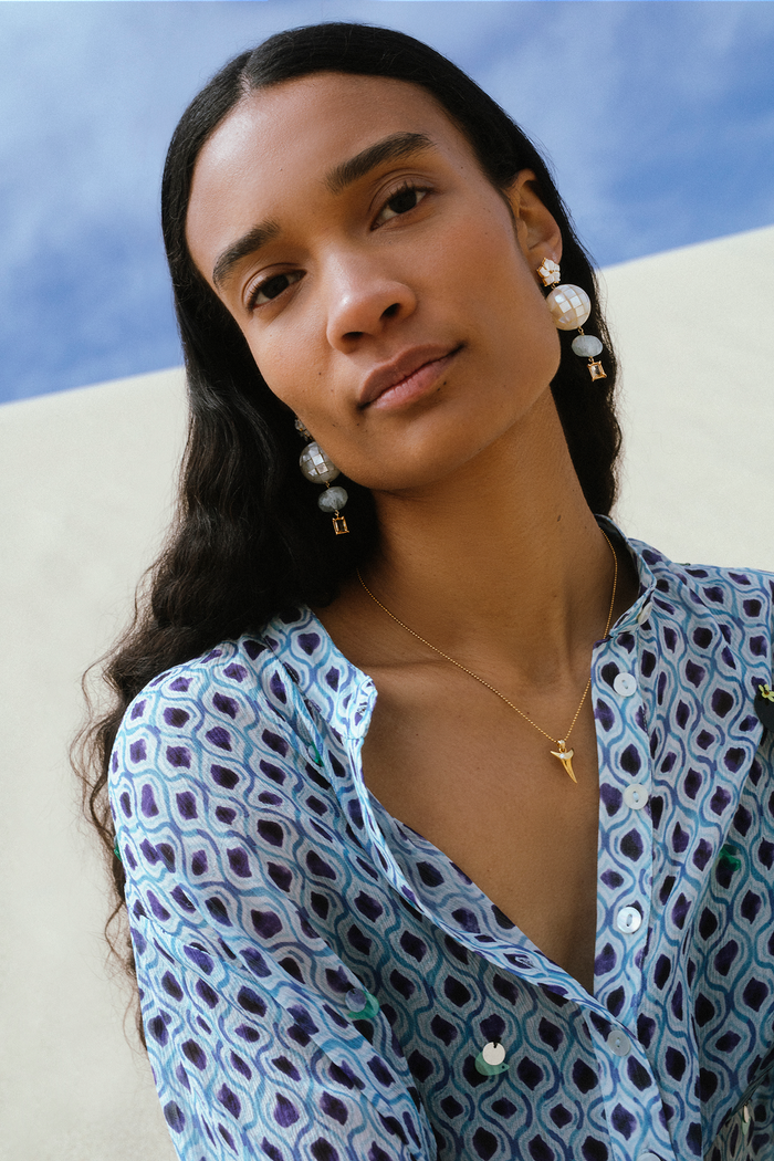 Chan Luu Sebastian Earrings White MOP Mix Earrings