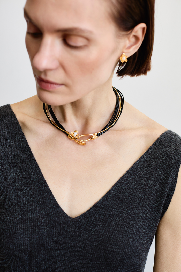 Chan Luu Severine Collar Necklace Black Necklaces