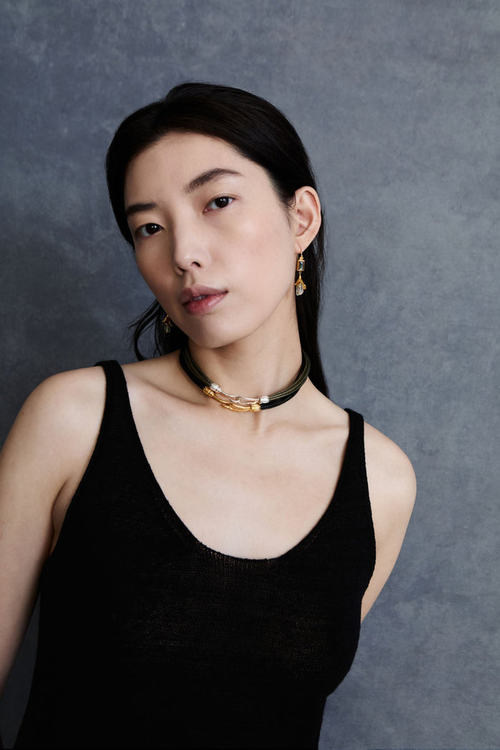 Chan Luu Severine Collar Necklace Olive Necklaces