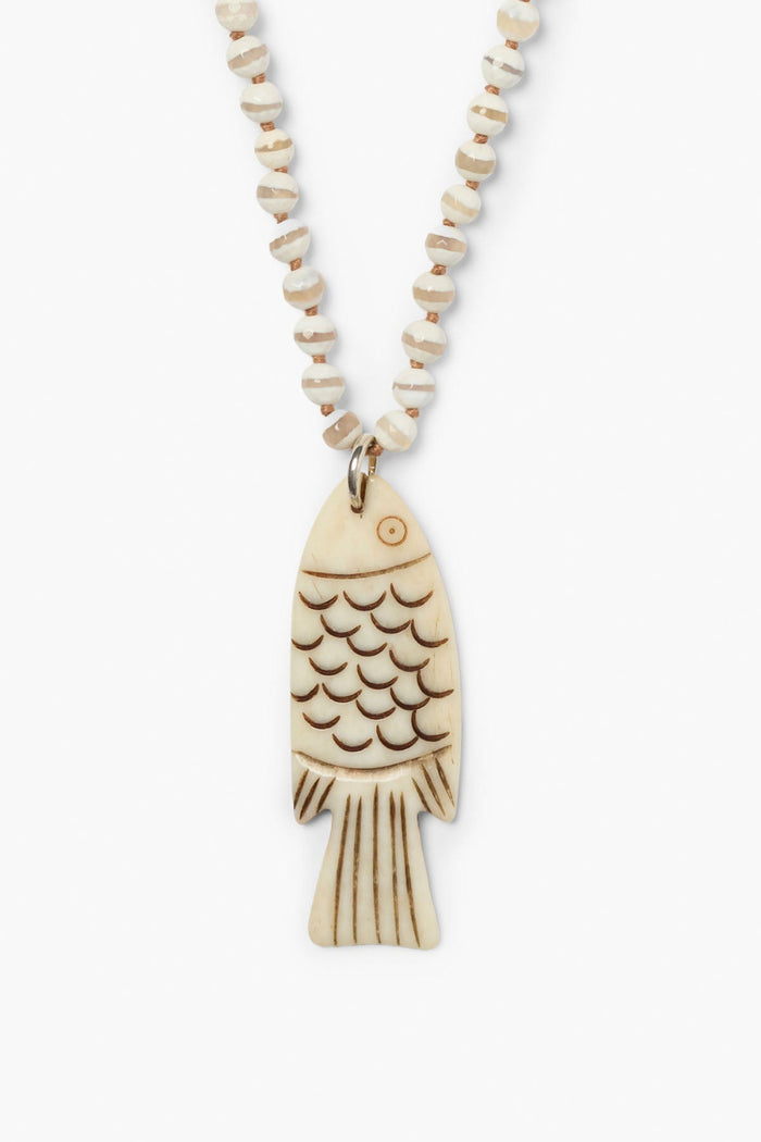 chan luu Shoal Necklace White Agate Necklaces