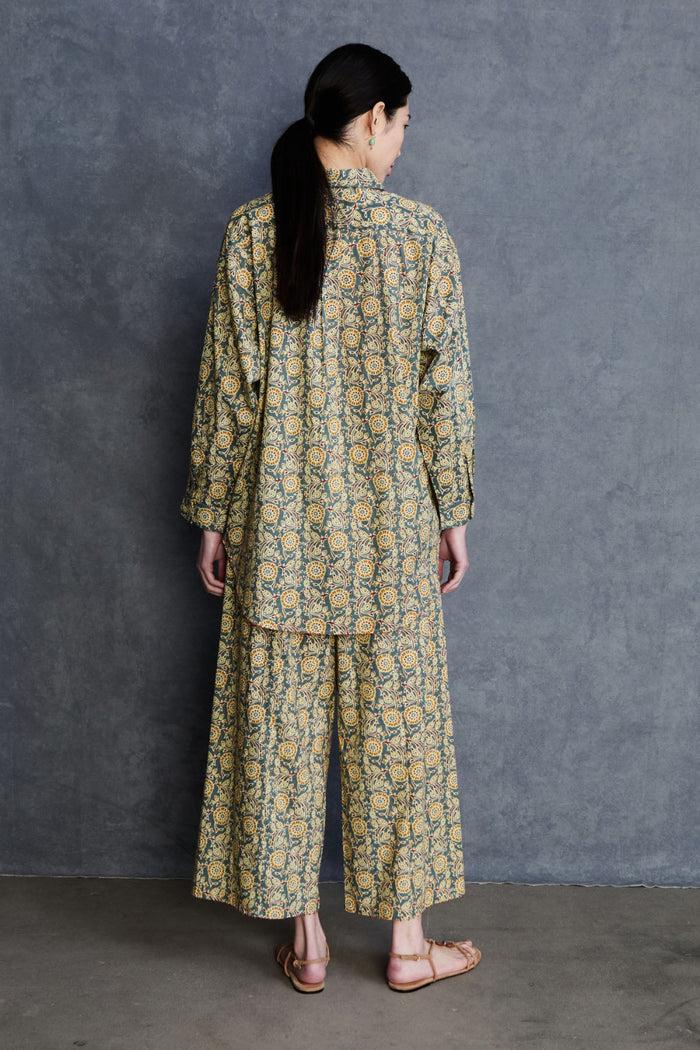 Chan Luu Sunflower Printed Set Steel Blue RTW