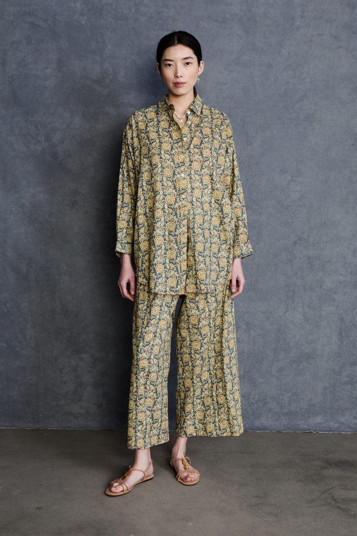 chan luu Sunflower Printed Set Steel Blue RTW