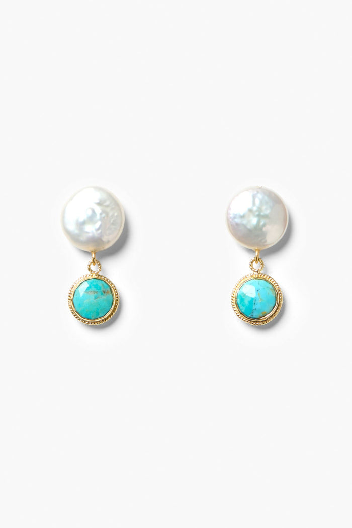 chan luu Sydney Coin Earrings Turquoise Earrings