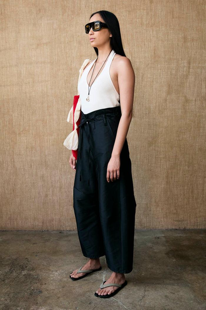 Chan Luu Techno Taffeta Barrel Pant Black RTW