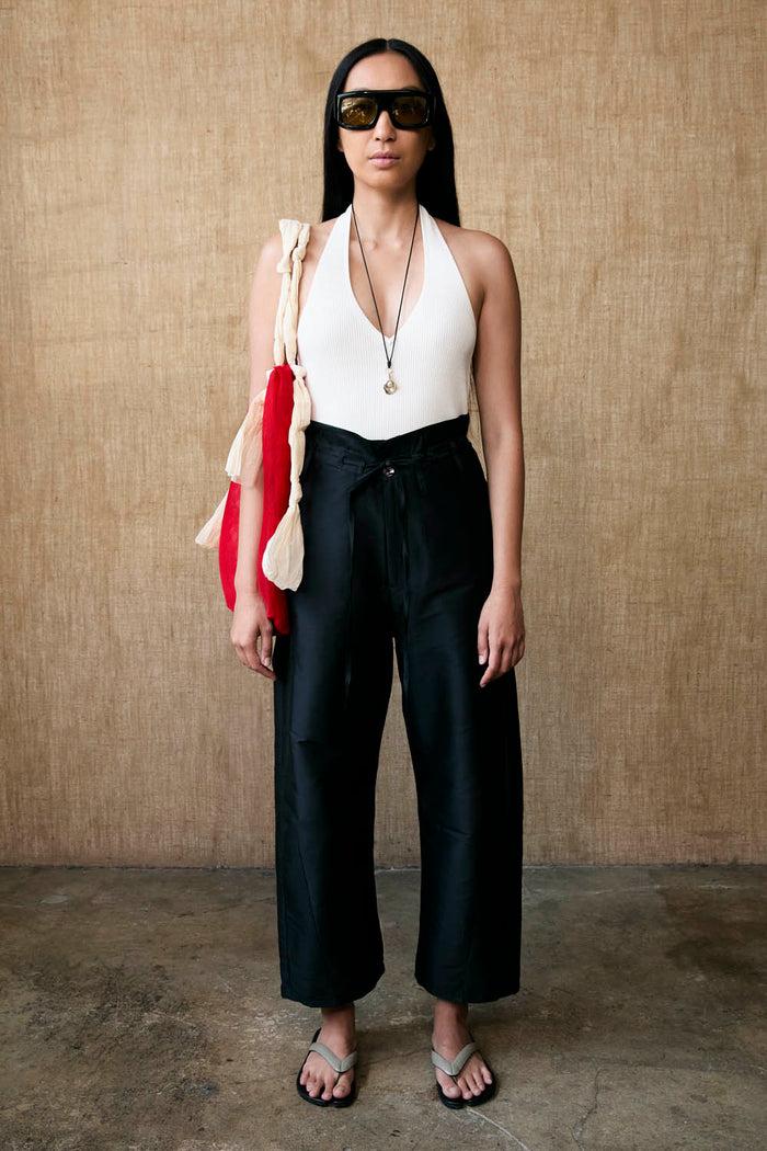 chan luu Techno Taffeta Barrel Pant Black RTW