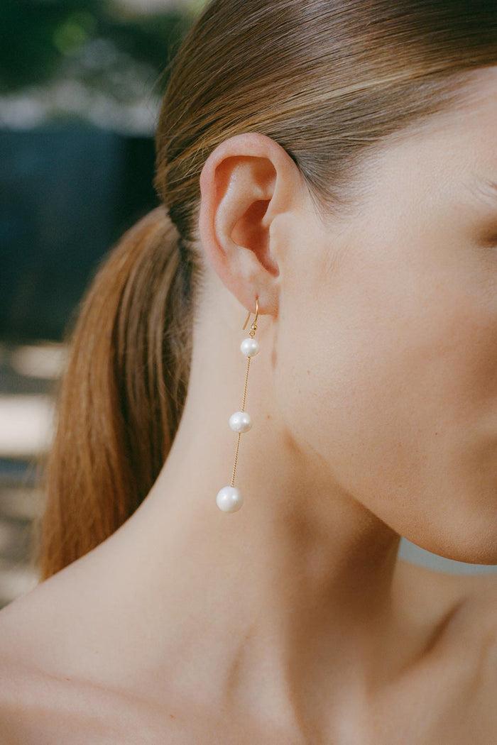 Chan Luu Tiered Floating Pearl Earrings Earrings