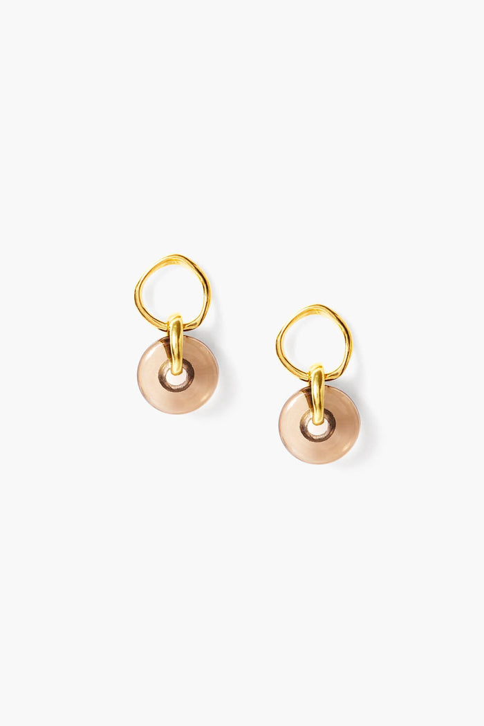 chan luu Tova Hoop Earrings Smoky Quartz Earrings
