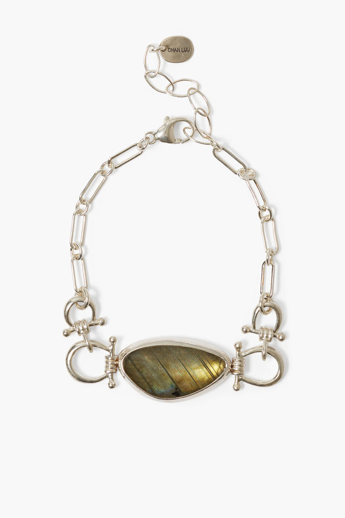 chan luu Cheval Bracelet Silver Labradorite Bracelets