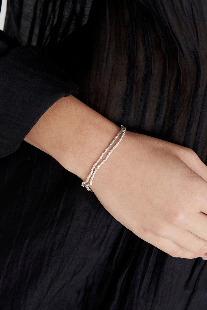 Chan Luu Cube Double Naked Wrap Bracelet Silver Bracelets