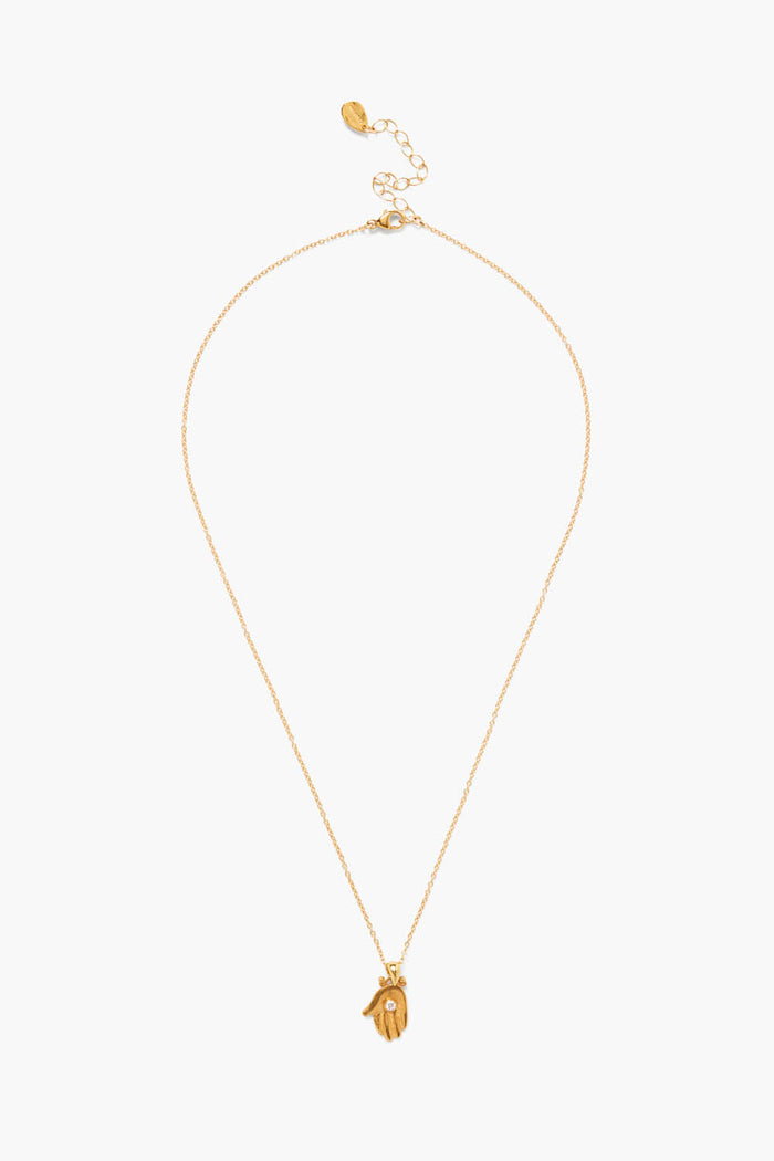 Chan Luu Diamond Giving Hand Necklace Gold Necklaces