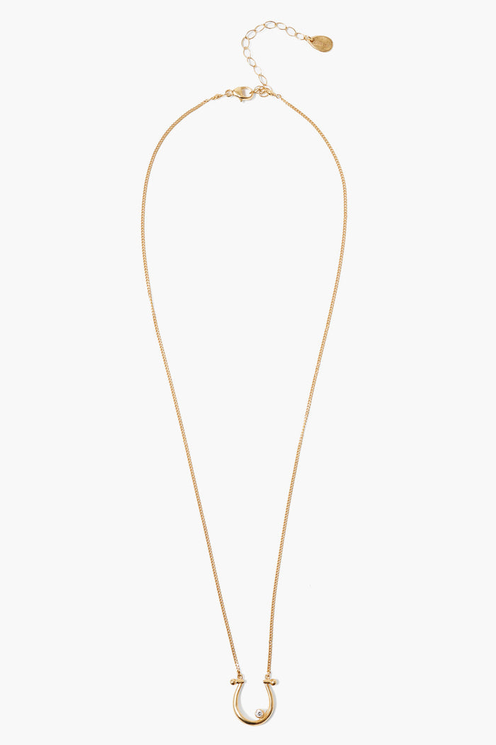 Chan Luu Diamond Horseshoe Necklace Yellow Gold Necklaces