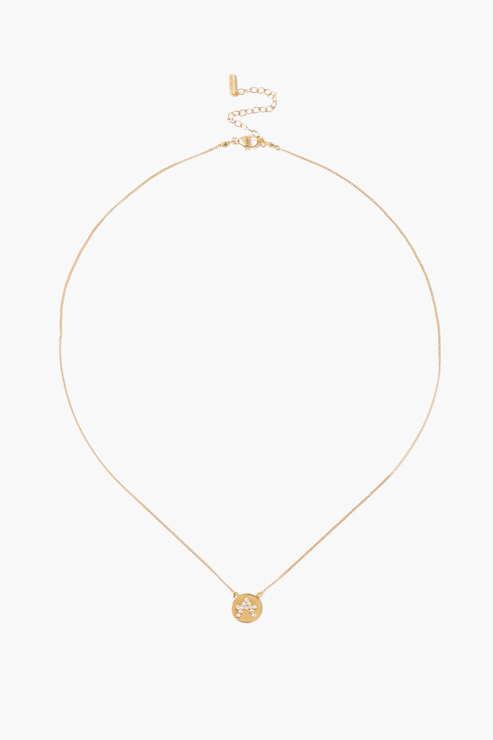 Chan Luu Diamond Initial Coin Necklace Gold Necklaces