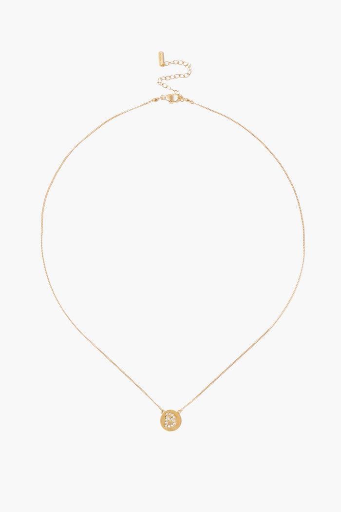 Chan Luu Diamond Initial Coin Necklace Gold Necklaces