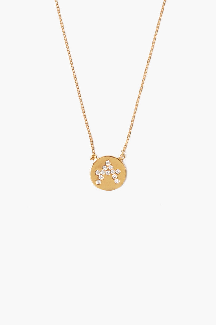 chan luu Diamond Initial Coin Necklace Gold Necklaces