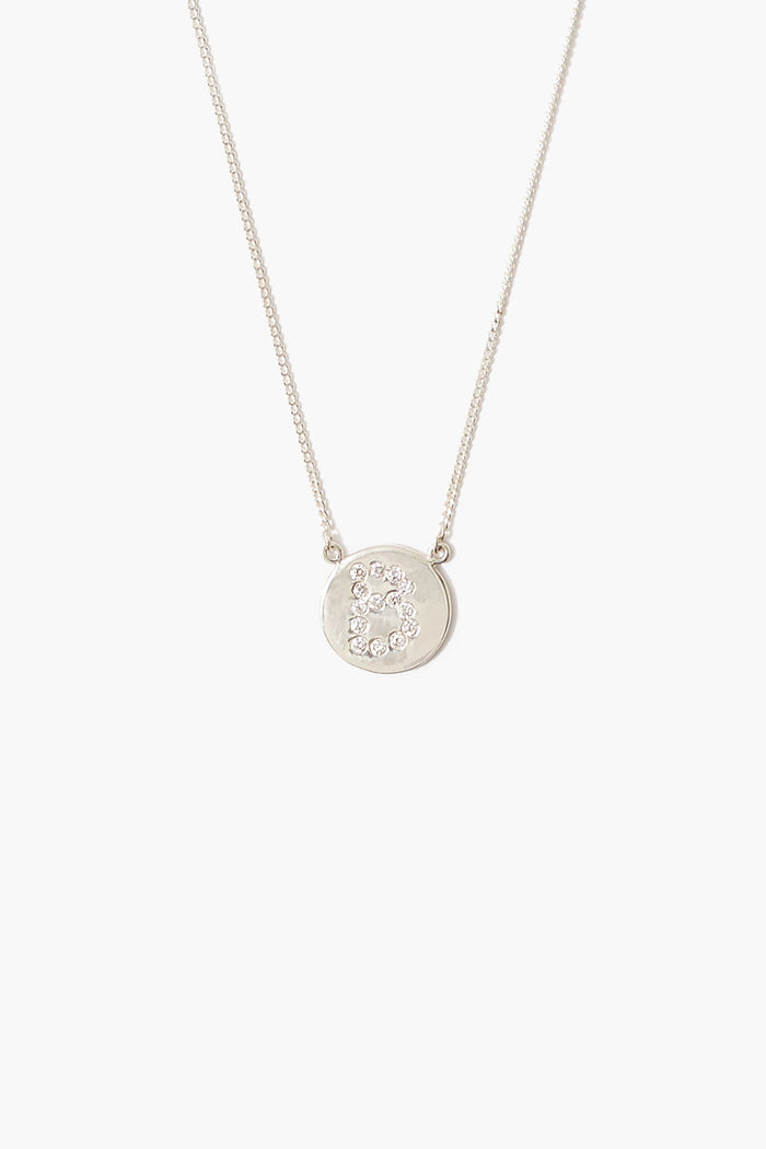 Chan Luu Diamond Initial Coin Necklace Silver Necklaces