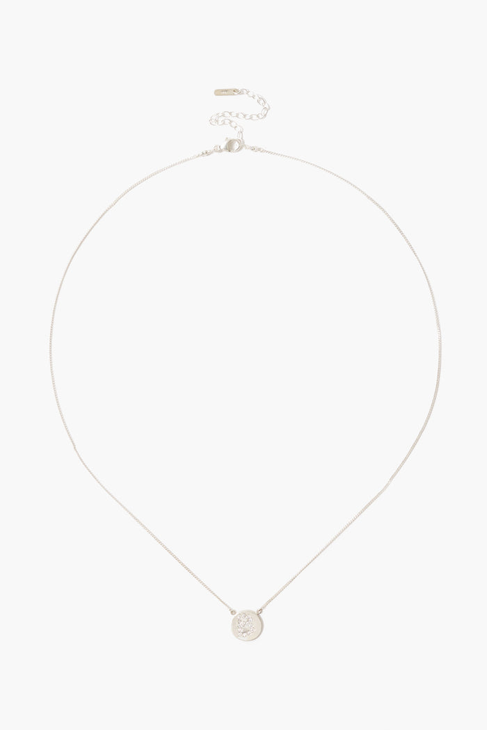 Chan Luu Diamond Initial Coin Necklace Silver Necklaces