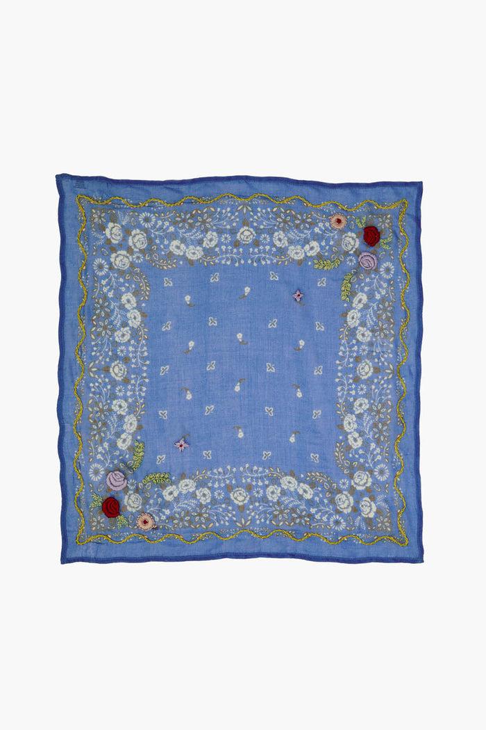 chan luu Embroidered Floral Bandana Granada Sky Accessories