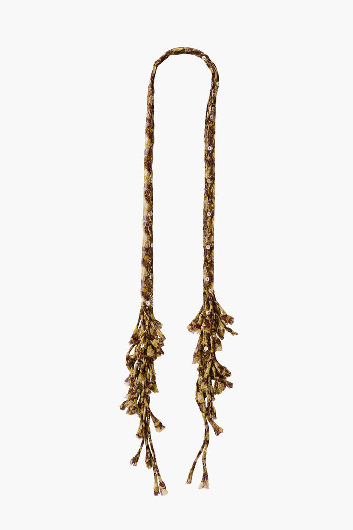 chan luu Fringe Skinny Scarf Cabernet Floral Scarves