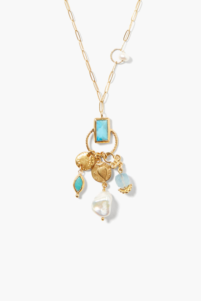 chan luu Halo Charm Necklace Turquoise Mix Necklaces