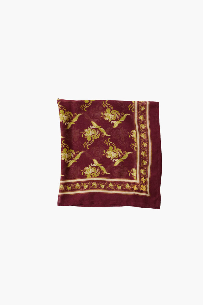 chan luu Hibiscus Floral Bandana Cabernet Accessories
