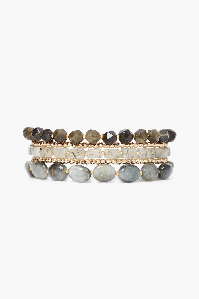 chan luu Kenai Naked Wrap Bracelet Black Mix Bracelets