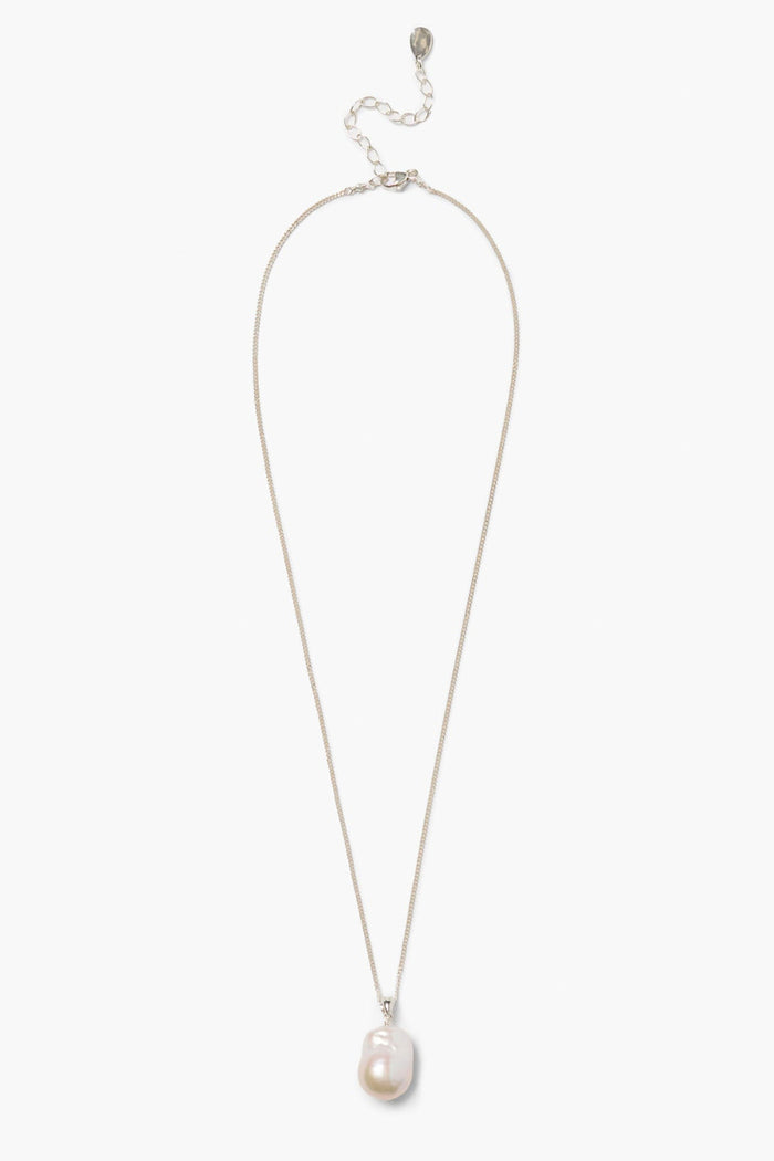 Chan Luu Marguerite Pearl Necklace Silver Necklaces