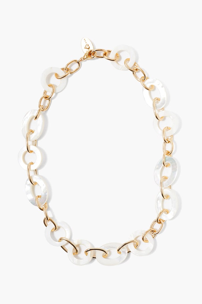 chan luu Mariner Chain Link Necklace White MOP Necklaces