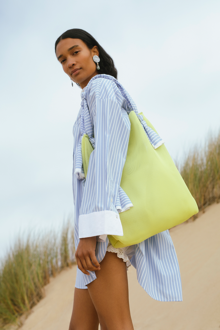 Chan Luu Mesh Net Tote Highlighter Yellow Accessories
