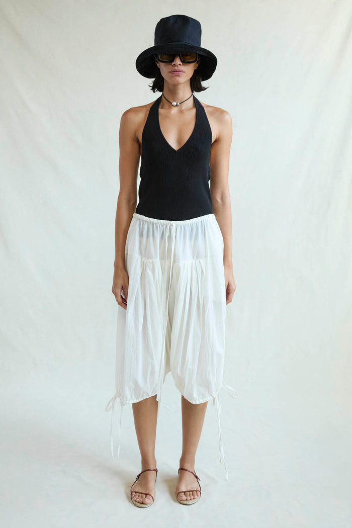 chan luu Million Pleats Fisherman Shorts Natural RTW
