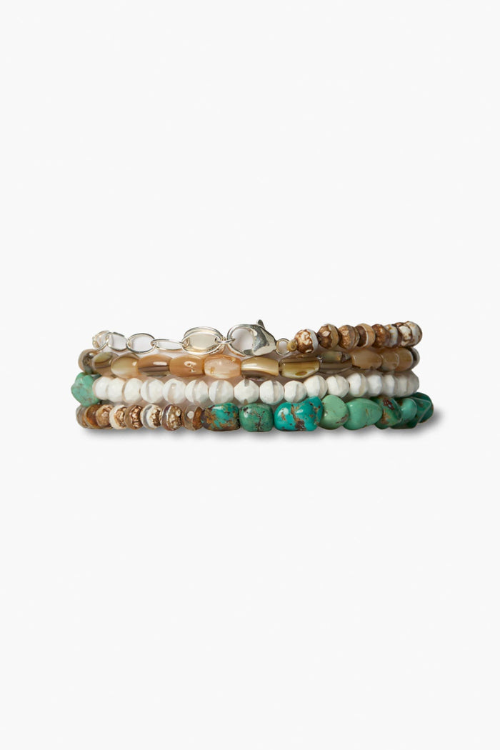 Chan Luu Montego Naked Wrap Bracelet Silver Multi Bracelets